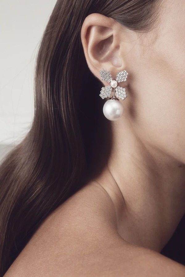 Elizabeth Bower パールクリスタルピアス Elizabeth Bower】Pearl Dublet Stud ピアス／イヤリング